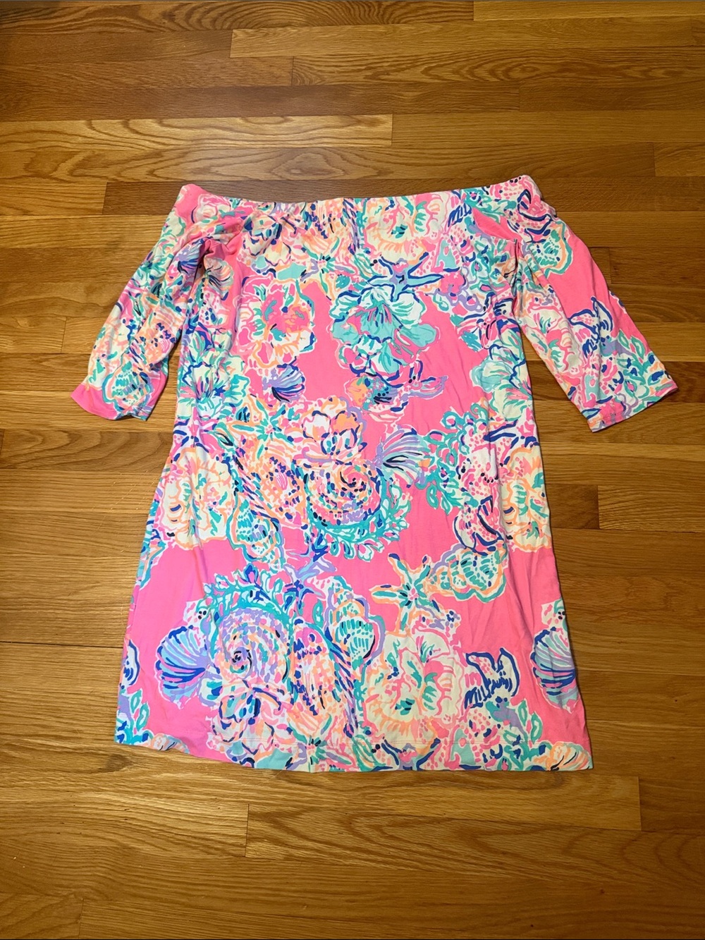 Lilly Pulitzer Laurana Mini Dress Women’s Small Coral Reef Island Seacret